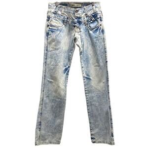Cipo & Baxx Low Rise Size 13 Vintage Y2K Double Layer ButtonDown Jeans W:34 L:34
